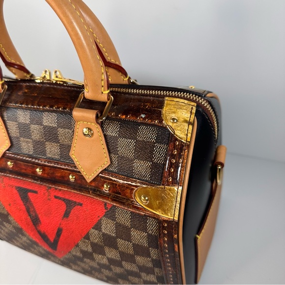 Louis Vuitton Damier Ebene Time Trunk Speedy Bandouliere 25 - Picture 5 of 15